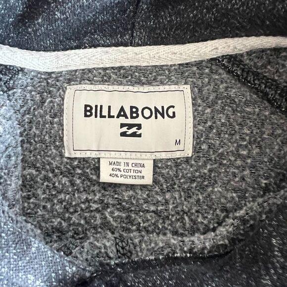 Billabong Pullover Hoodie Mens Sz Medium Kangaroo Pocket Dark Gray Beach Surf - Picture 4 of 11